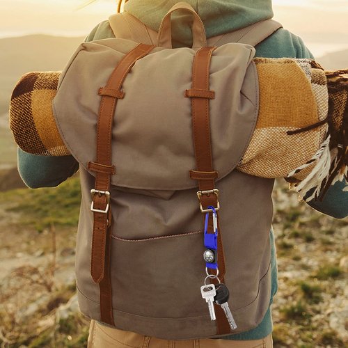 Toodoo 36 Pieces Compass for Kids Bulk Metal Mini Compass Keychain Hiking and Survival Adventure Camping Belt Clips Theme Birthday Party Favors for School Outdoor Hiking