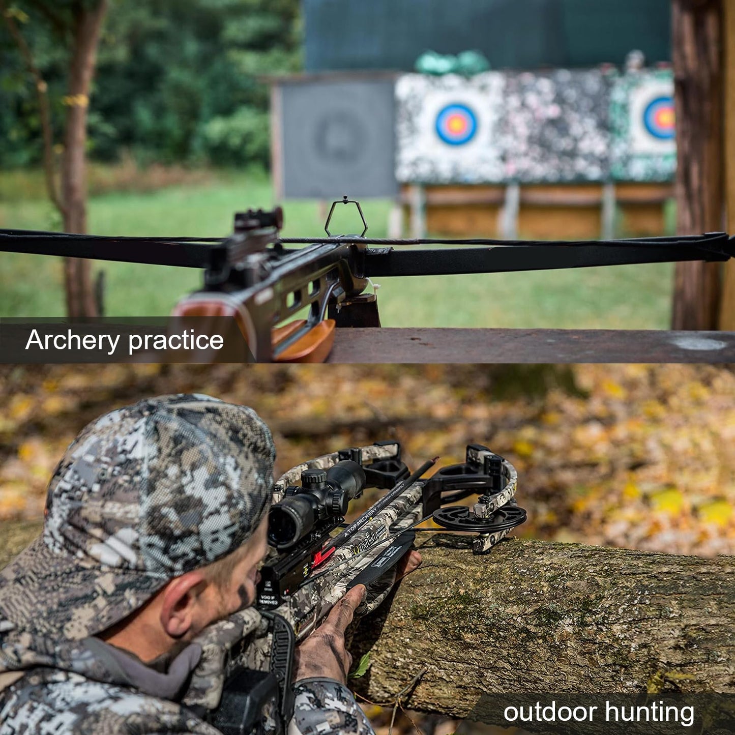 IRQ 20 Inch Crossbow Bolts and Crossbow Broadheads Set, Carbon Crossbow Arrows for Hunting and Outdoor Practice, 12 Red Arrows, 6 Broadheads(18 Pack)(Black and red)