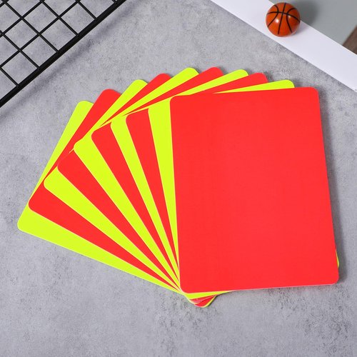 Tyqour 10Pcs Soccer Referee Card Kit Wear-Resistant Referee Card Sets Warning Red and Yellow Cards for Sports Games Soccer Volleyball Rugby Baseball All Levels of Play and Training