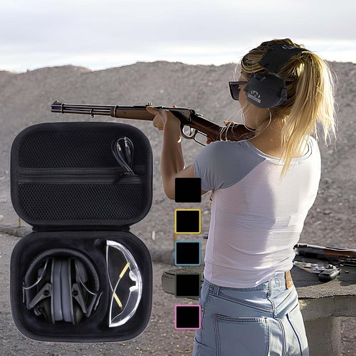 Peyyargo Storage Case Compatible with Walker's Razor Slim Shooting Hearing Protection Electronic Earmuffs(Black)
