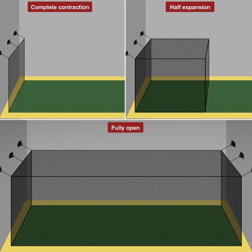 RIIFRILY Batting Cage Netting Wire Tension Kit Retractable Batting Cage Cable Kit Suspension, DIY Batting Cage Indoor and Backyard Design, Batting Cage Frame Kit （35FT）
