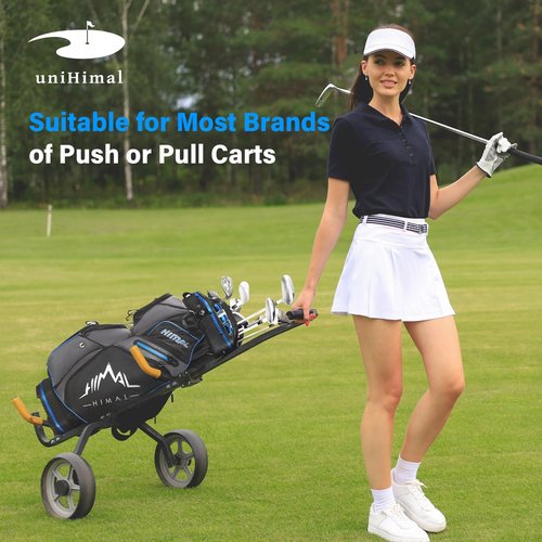 UNIHIMAL 14-Way Golf Cart Bag, Full Length Premium Golf Bag for Men with Cooler Pocket, Handles and Rain Cover