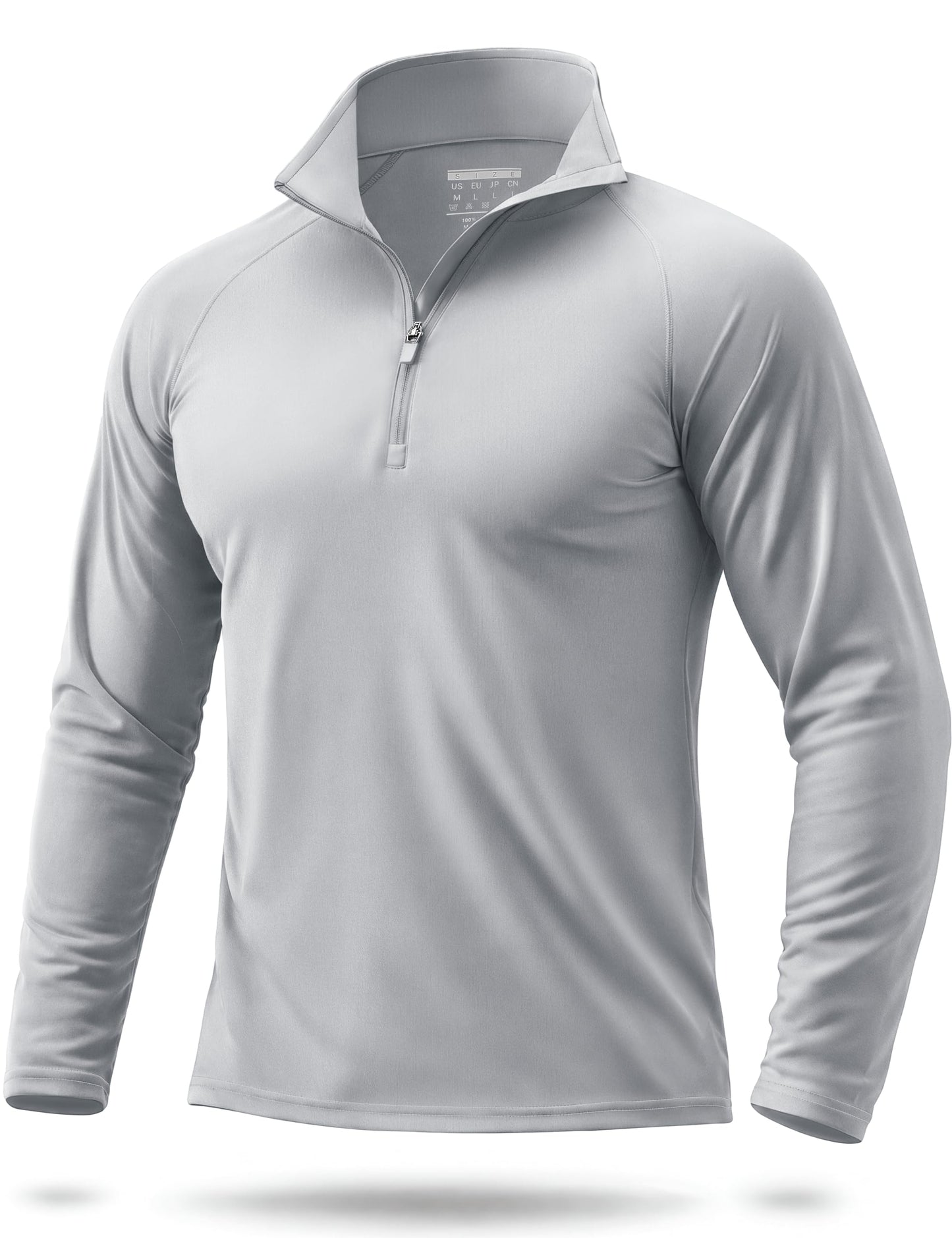 Boladeci Men's UPF 50+ Sun Shirts 1/4 Zip Long Sleeve SPF UV Protection Lightweight Quick Dry Quarter Zip Golf Shirts