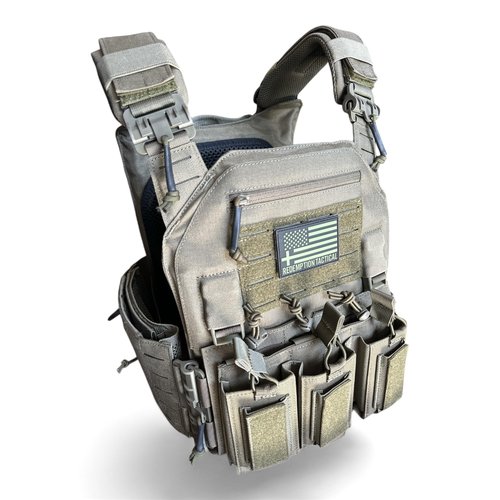Crusader 2.0 Tactical Molle Quick Release Buckles Vest with Side Cummerbund Pouches and Triple mag Pouch (Ranger Green)