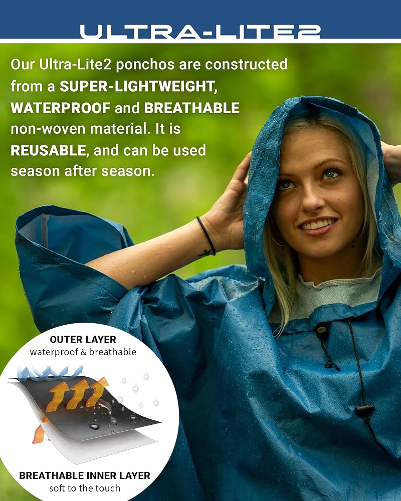 Ultra-Lite2 Waterproof Breathable Poncho