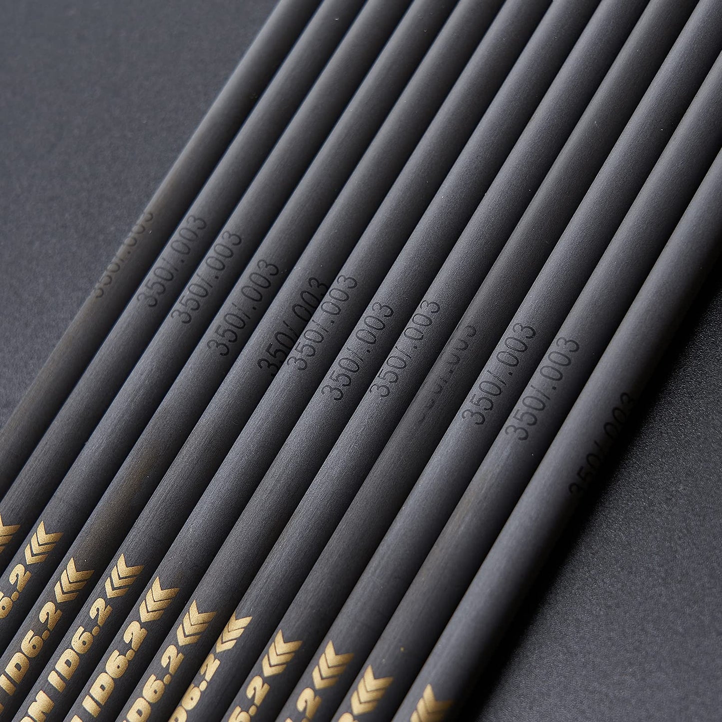 TOPARCHERY Arrow Shaft Pure Carbon Shafts 33 Inch Arrow Tube for DIY Hunting Arrows Recurve Bow Compound Bow 12Pcs (Spine:300)