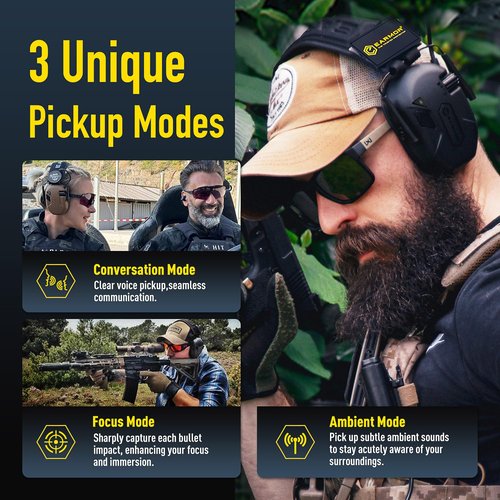 EARMOR Electronic Shooting Ear Protection Earmuffs, Bluetooth 5.4 Hearing Protection Ear Muffs with Gel Ear Pads, 29dB SNR Noise Reduction & 4X Sound Amplication Ear Protection for Gun Range