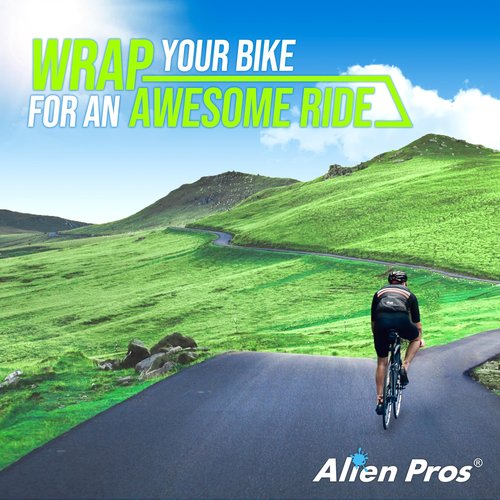 ALIEN PROS Bike Handlebar Tape Brown New Model EP+ (Set of 2) - Wrap Your Bike for an Awesome Comfortable Ride - Enhance Your Bike Grip with These EVA PU Plus Bicycle Handle bar Tape, Brown