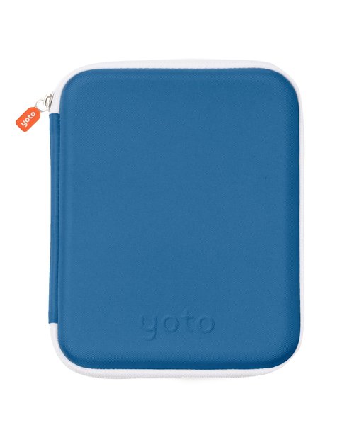 YOTO Card Case in Blue Bird – Kids Accessory, Soft Portable Folder with Zipper & 64 Pockets for Player & Mini Audiobook Cards, Binder Sleeve Holder for Travel