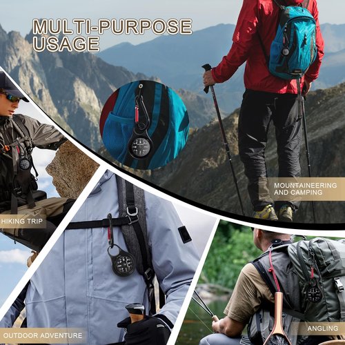 Cheimaxy Pocket Compass, Upgraded Portable Mini Compass with Waterproof Function, Suitable for Hiking Survival, Mountaineering Camping, Outdoor Adventure Party Navigation Tool