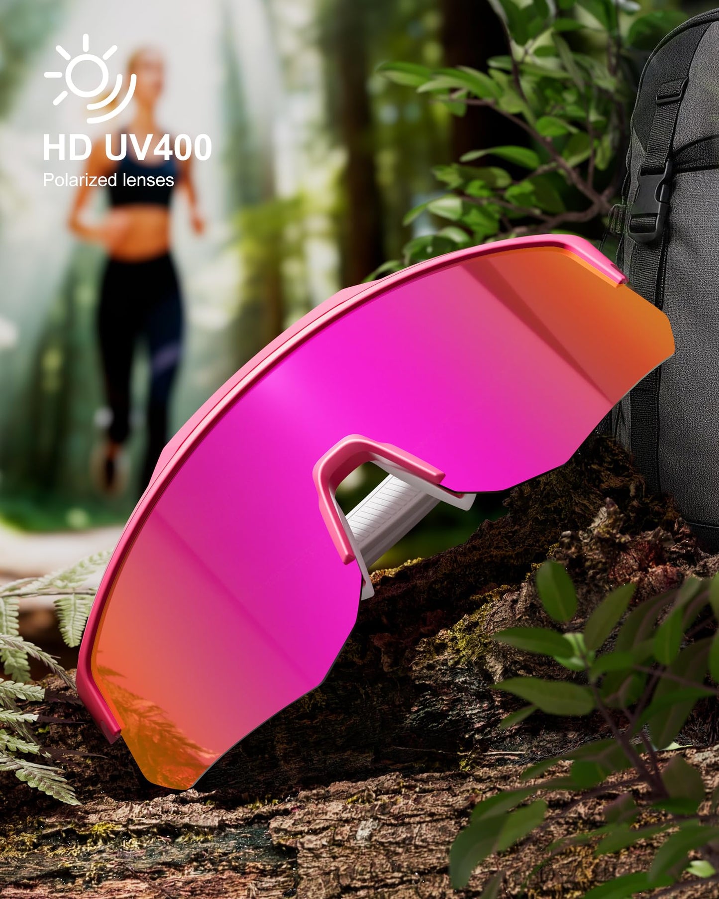 QALLY Polarized Sport Sunglasses Men Women Bike Sunglasses for Men Cycling UV Protection Baseball Running 3 Packs