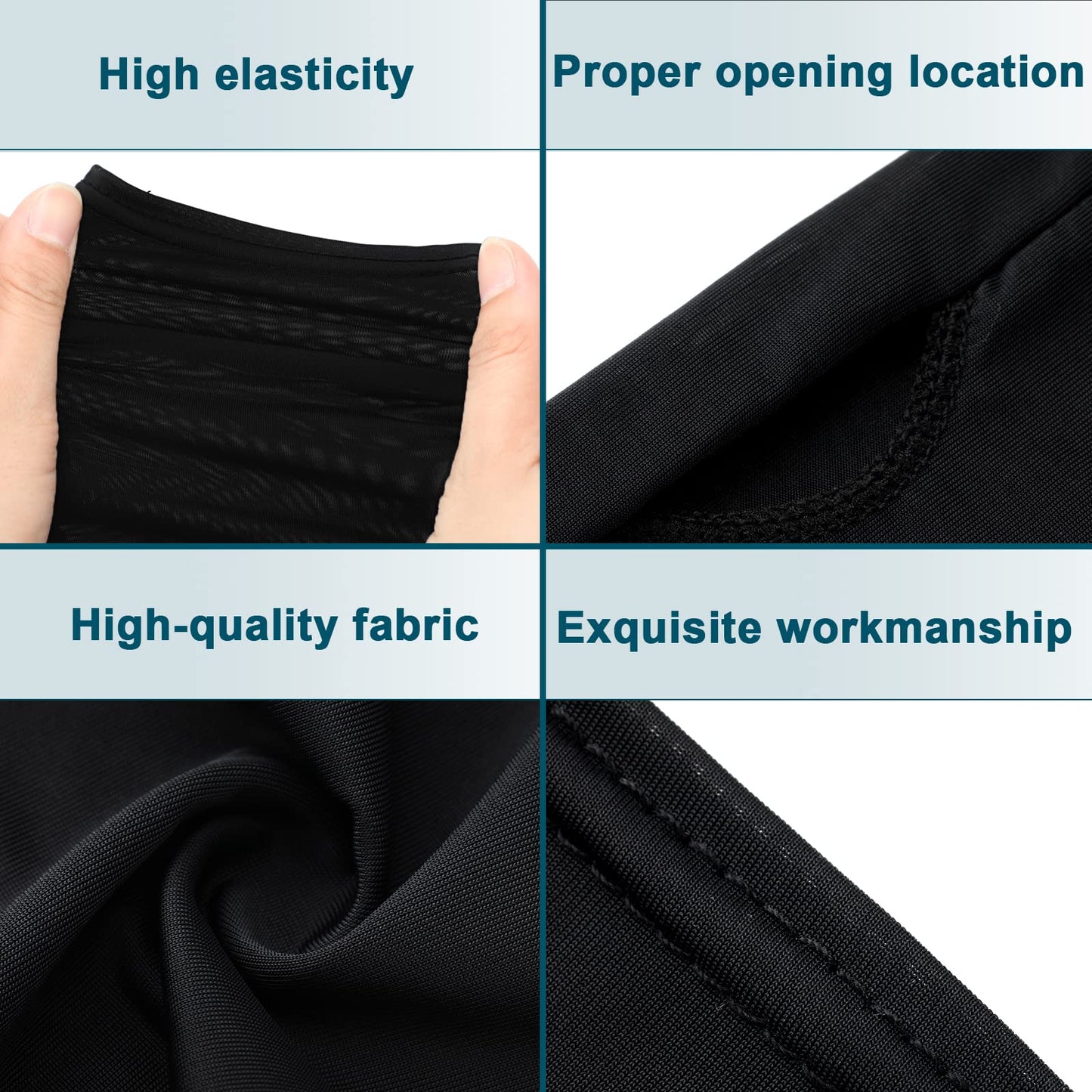 Boao 8 Pcs Arm Cast Covers Protector Splint Cast Covers Soft Elastic Arm Sling Sports Sleeve Reusable Breathable Wrist Elbow(Black,Classic)