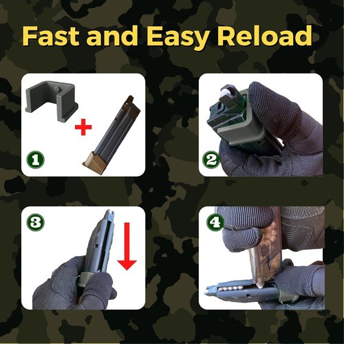 Airsoft Speed Loader for Pistol Magazines Quick and Easy Reload (Gray)