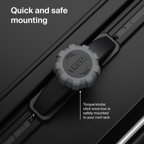Thule Force 3 - Size L - 16 cu ft - Aerodynamic roof Mounted Box - Dual-Sided Opening with Locks - Tool-Free Install - Weatherproof Design - for SUVs, Trucks, Cars, EVs and More