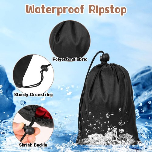 Tucnoeu 12pcs Waterproof Drawstring Bag,7.7 x 5.3inch Waterproof Cinch Ditty Bag,String Bags for Gifts Games Storage DIY for Women Men