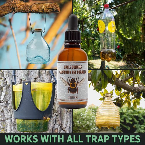 Uncle Dunkels Carpenter Bee Formula: Naturally Scented Pheromone Blend for Outdoor Use, 2oz