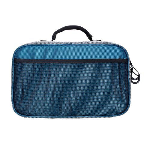 Raprance Soft Plastic Bait Storage Bag 6 Soft Bait Binder Compartments Water-Resistant Tackle Binder Organize for Lines, Hooks, Sinkers（Blue）