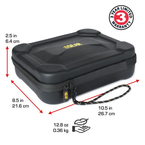 USA GEAR Ghost Hunting Equipment Case - Paranormal Equipment Bag with Customizable Foam Interior, Lightweight Water-Resistant Exterior Compatible with EMF Meter, Spirit Box & More (Empty Case Only)
