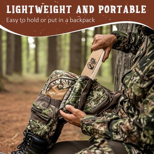 HappyAlley Turkey Box Call with 2 Chalk, Realistic Turkey Calls Box for Hunting, Wooden Gobbler Caller with Realistic Hen Sounds, Spring Hunting Gear Accessories for Beginner and Pro Hunters