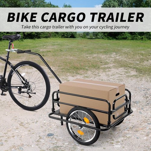 Ktaxon Foldable Bike Trailer, Bicycle Trailer with Unmatched Load Capacity, 16 Inch Pneumatic Tire, Universal Coupler, Foldable Frame and Safe Reflectors Design