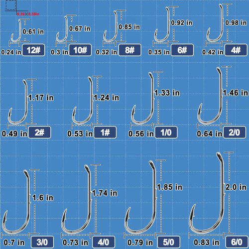 Natufish Baitholder Fishing Hooks 50Pcs Bait Holder Hooks Offset/Double Barbed/Long Shank/Down Eye for Soft Live Baits Saltwater(Size 6#)