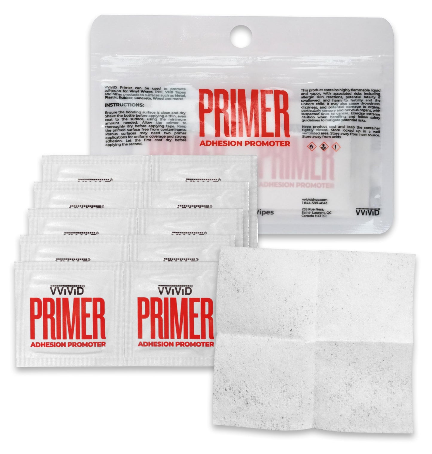 VViViD Primer Pen Adhesive Promoter (0.66mL - 15 Pack) for Vinyl Wrapping, PPF, Painting, Metal, Plastic, Rubber, Concrete and More