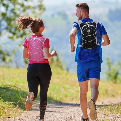 Outplea Small Running Water Vest, Festival Water Backpack with 2L Water Bladder, Lightweight Hydration Pack, Hiking Hydro Pack, Hydropack for Women Men Runners Camping Biking Climbing