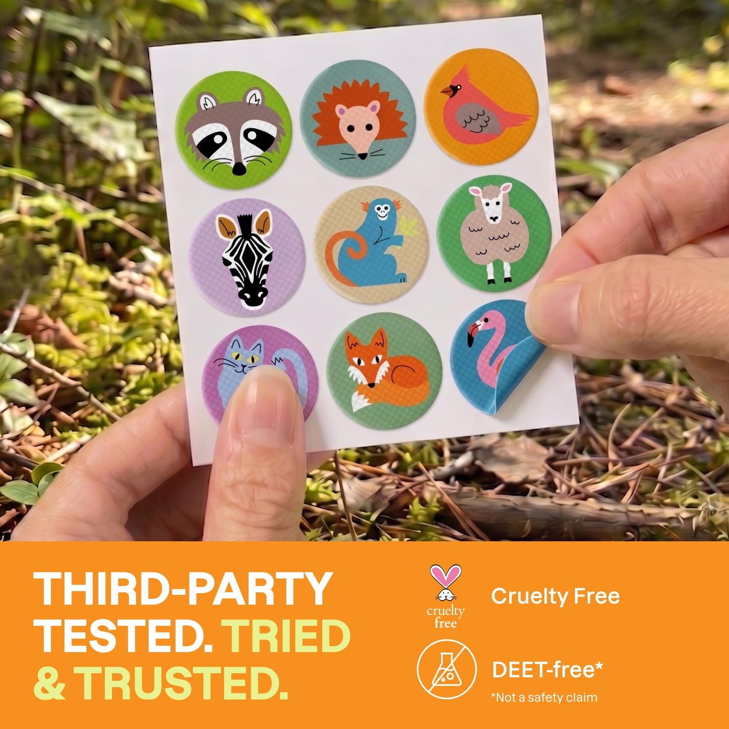 Cliganic Mosquito Repellent Stickers for Kids (180 Pack) - Animal Toddler Patches, Natural DEET-Free, Essential Oil Infused, Insect Repelling Garments