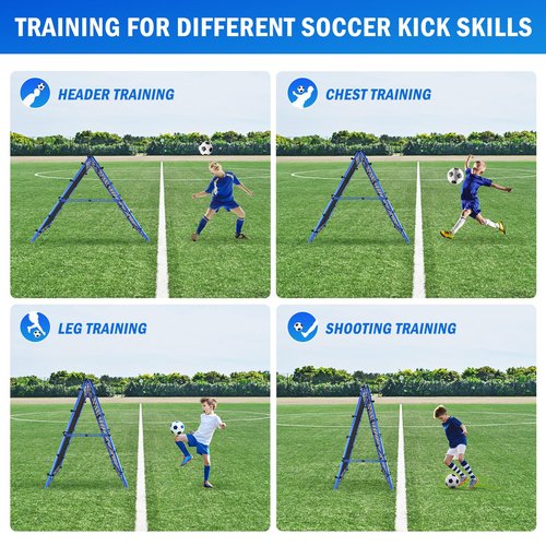Winthai 4x4FT Dual-Sided Soccer Rebounder Net, Fast & Slow Rebound Speed Training for Control, Passing Practice, Easy Setup Baseball/Volleyball Rbounder Gifts & Equipment for Kids,Teens & Adults