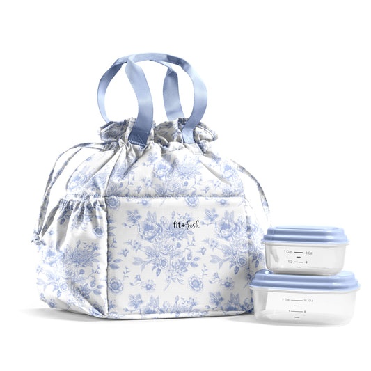 Fit & Fresh Cromwell Cinch Lunch Bag for Women | Insulated Lunch Box with Containers