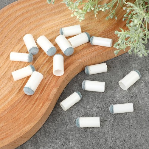 Mozeat Lens 20Pcs Billiard Pool Cue Tips, Slip on Cue Tips for Pool Stick 13mm/ 12mm/ 10mm/ 9mm Billiard Slip-On Tip Shaper Repair Screw on Tip Replacement Kit