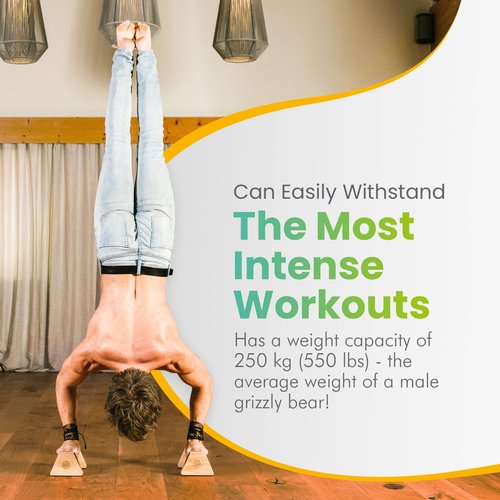 WOODPOWER® - PowerBars, Wooden Parallettes Push Up Bars, Joint-Friendly Beech Wood Calisthenics Equipment for Home, Durable Handstand Trainer Push Up Handles for Floors, XS, Set of 2 (Classic)