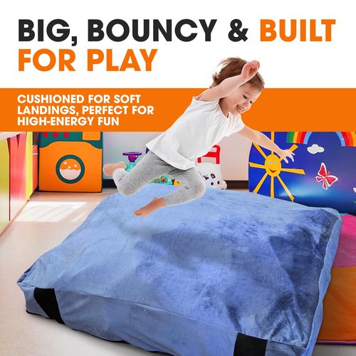 Cheer Collection Crash Pad - Crash Pads for Kids Sensory with Washable Cover - Sensory Room Must Haves - Crash Mat (3' x 4' FT)