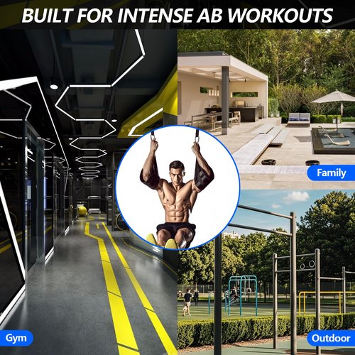 Gym Hanging Ab Sling Straps: Gym Ab Sling Straps for Pull Up Bar Arm Abdominal Training Workout Support Knee and Leg Raises