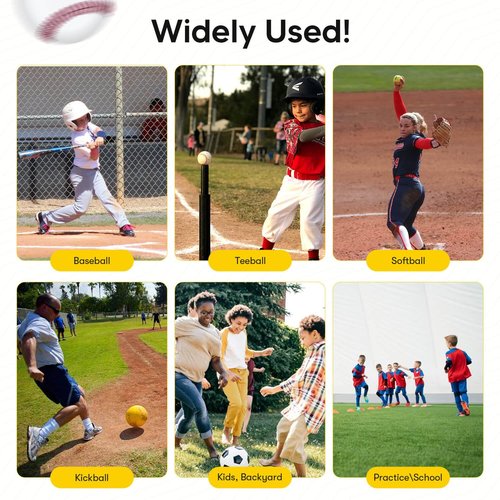 Easy Play Sports & Outdoors, Kids &Adults - Rubber Bases Bag Set - Baseball, Kickball, Tee Ball, Wiffle Ball - Practice, Yard