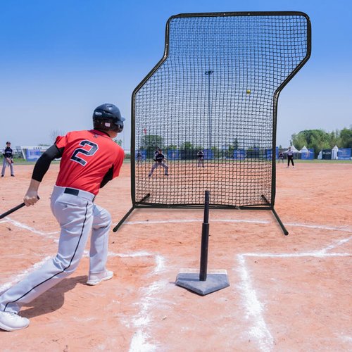 PGL, 5x7FT, Z Baseball Screen, Z Screen Baseball for Batting cage, Z-Screen Baseball Pitching Net,Portable Baseball Safety net, Pitcher Protection Net Screen,Baseball Pitch Screen