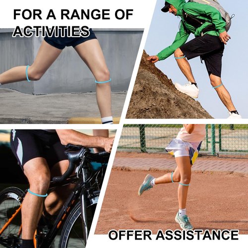 Yamlnke Patella Band for Knee Pain Relief, Patellar Tendon Support Strap for Daily Workout, Ideal for Basketball, Running, Hiking and Tennis (2, blue)