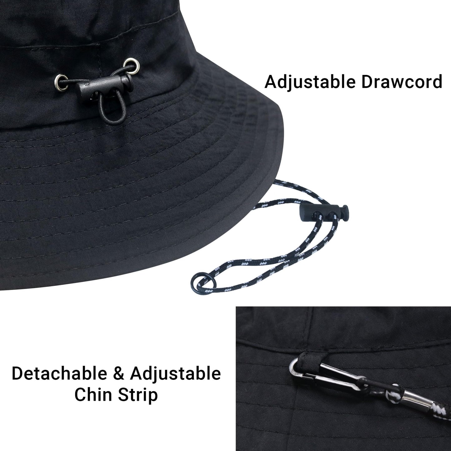 PFFY Packable Sun Bucket Hat for Men UV Protection Sun Hats Waterproof Lightweight Hiking Outdoor Cap Brown (More Loose)
