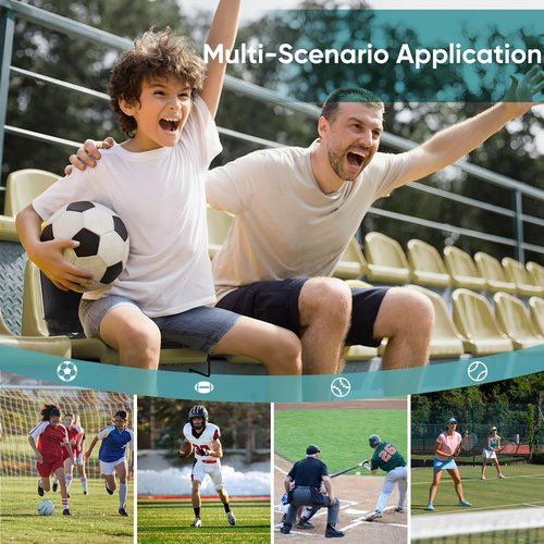 Stadium Seats with Back Support, Bleacher Chair with Back and Cushion for Sports Events, Portable Bleacher Seat with Padded Cushion, Shoulder Strap & Handle