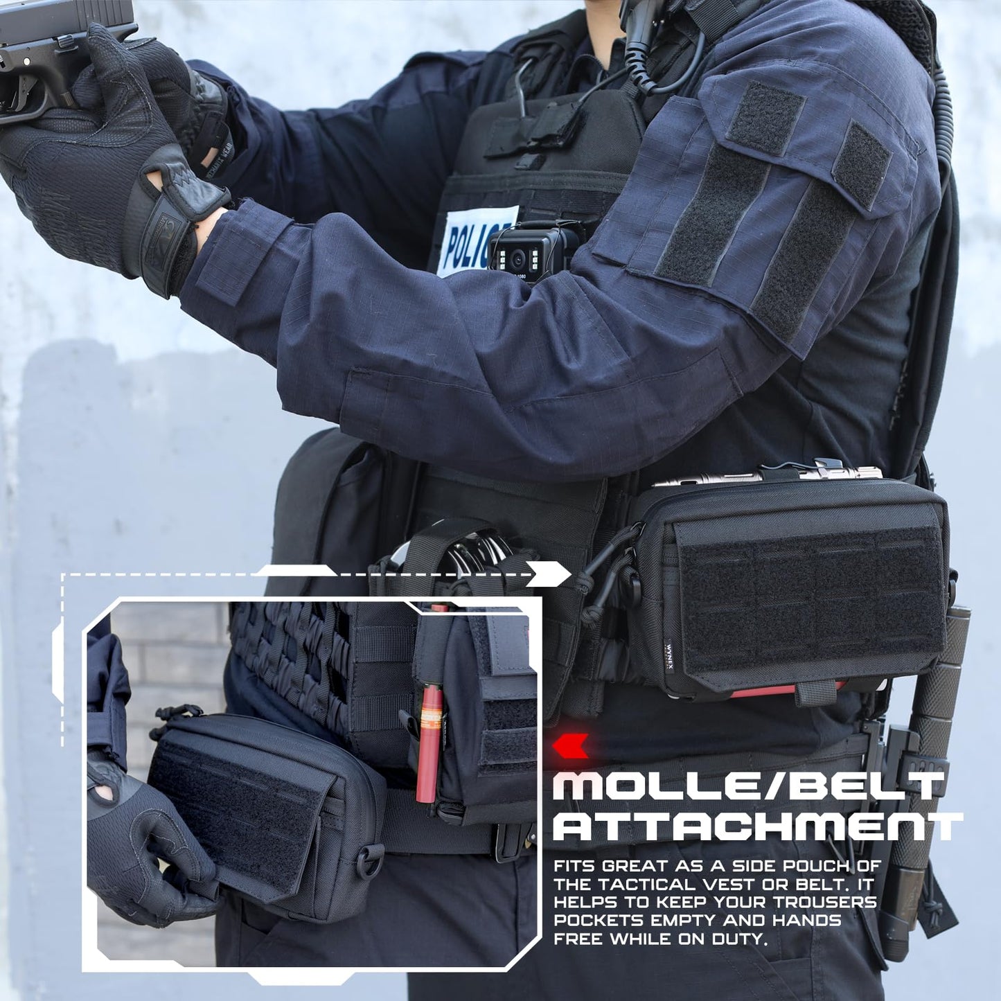 WYNEX Tactical Molle Admin Pouch, EDC Tool Pouch Small