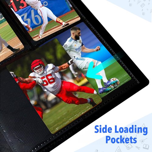 Card Binder, Small Card Album with PP Waterproof Pages, 4 Pockets Trading Card Binder, Holds 160 Standard Cards, for TCG, MTG Collections Sports Cards Binder (Red)