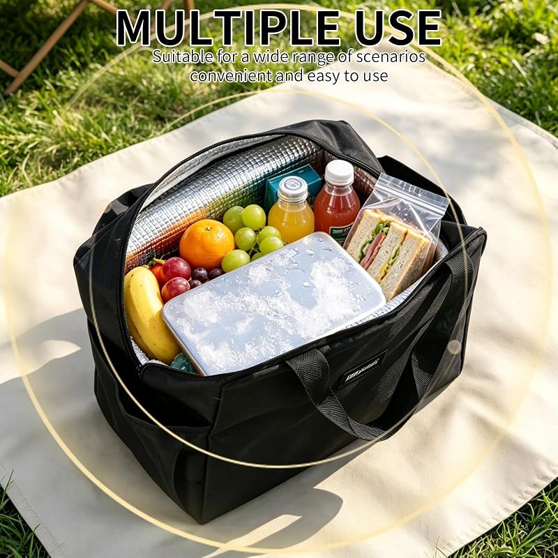 3-Pack Stainless Steel Ice Packs with Insulated Carry Bag – 48H Cooling for Lunches, Coolers, Camping