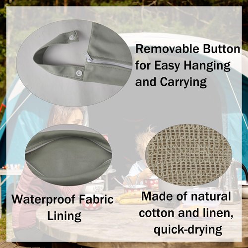 Aogigigio 2Set Travel Soap Bar Case - 2 Soap Bags & 2 Foaming Nets,Waterproof & Leakproof Bag With Natural Cotton-Linen Soap Foaming Net,Portable Quick-Dry Waterproof Bag for Travel & Camping