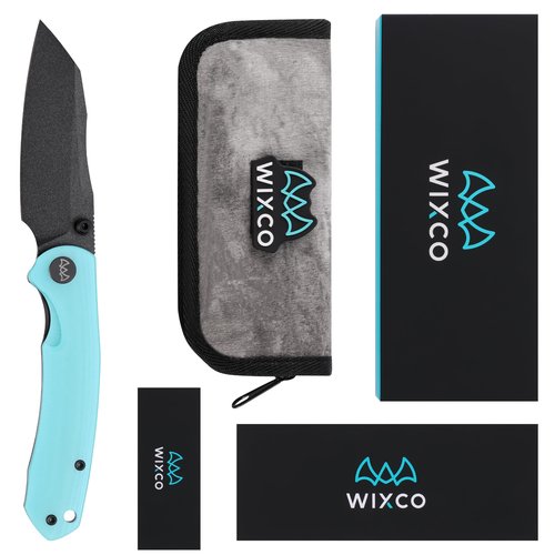 WIXCO Pocket Knife Folding Knife, Tactical Survival Knife G10 Handle,for Outdoor, Survival, Hunting and Camping, Great Gifts for Men Women