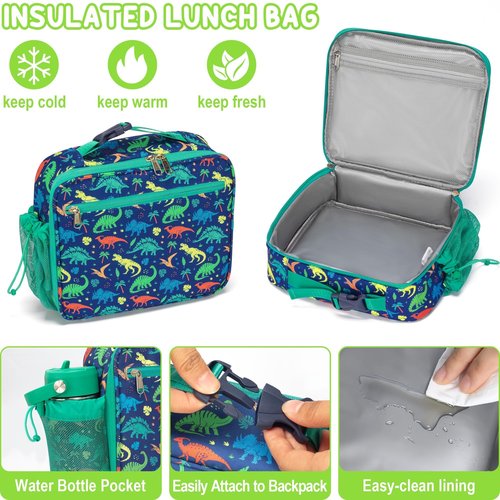 Fimibuke Kids Backpack for School Girls, 3PCS Waterproof Toddler School Bag Cute Bookbag Set with Lunch Box & Pencil Case for Preschool Kindergarten Elementary Back to School Student Ages 3-12, Daisy
