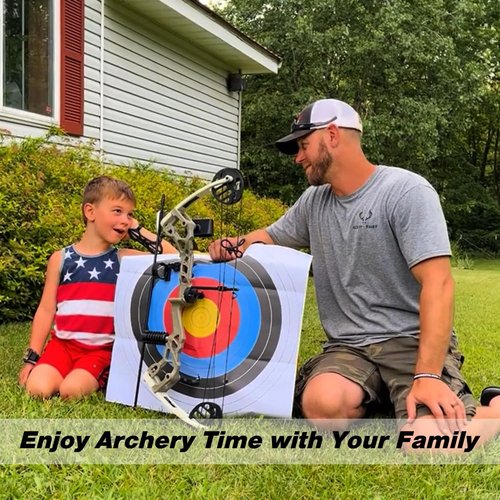 Sanlida Archery Dragon X6 Compound Bow Kit for Youth, Kids & Beginners, Bow and Arrows Set, 19??28??Draw Length, 15-30 LBS Draw Weight, RH Only