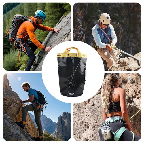 Tree Climbing Rope Bag - Rock Climbing Backpack | Utility Gear Rope Organizer | Professional Heavy Duty Weather Resistant High Tensile Non Slip Backpack for Tree Arborist Work Camping Hiking Outdoor
