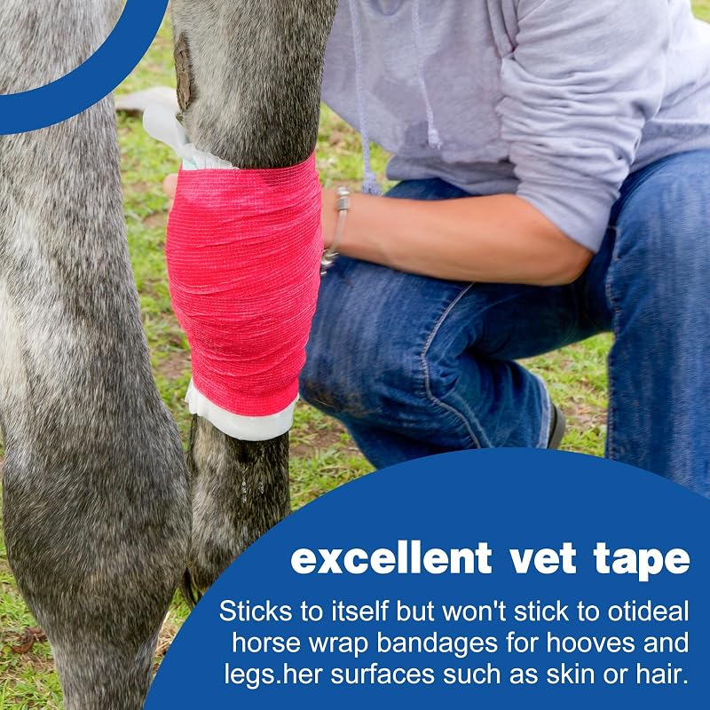 AZEN 12 Pack Self Adhesive Bandage Wrap, 3" X 5 Yards Elastic