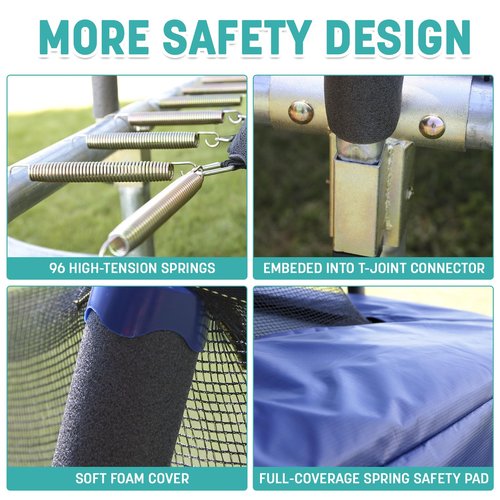 Skywalker Trampolines 9x15 FT Rectangle Trampoline with Safety Net, ASTM-Approved Outdoor Backyard Fun for Kids & Teens
