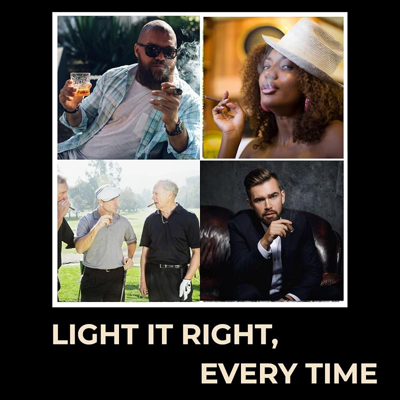 The Burner Table Cigar Lighter by Alec Bradley – Wind-Resistant, Butane-Powered, Lights Up to 1,000 Cigars